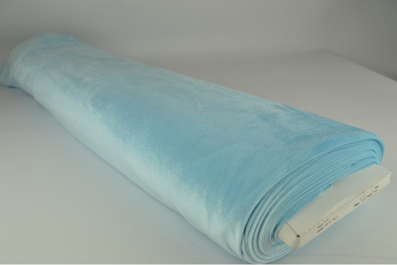 Velours Stretch velours stretch bleu aqua, rouleau