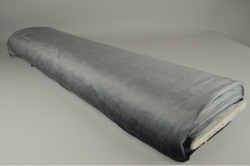 Velours Stretch velours stretch gris foncé, rouleau