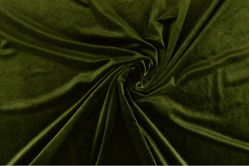 Velours Stretch velours stretch vert mousse