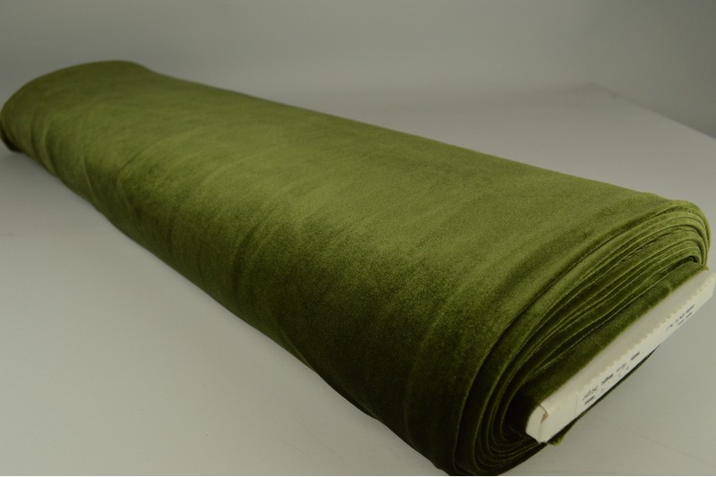 Velours Stretch velours stretch vert mousse, rouleau