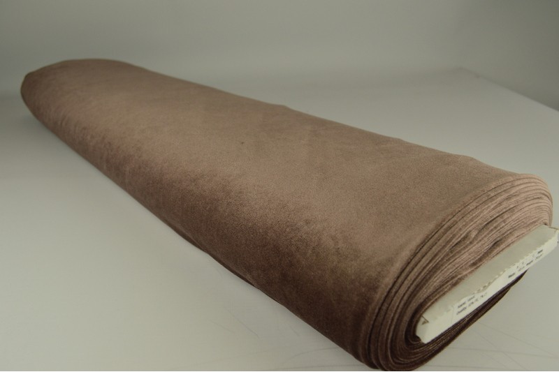 Velours Stretch velours stretch taupe, rouleau