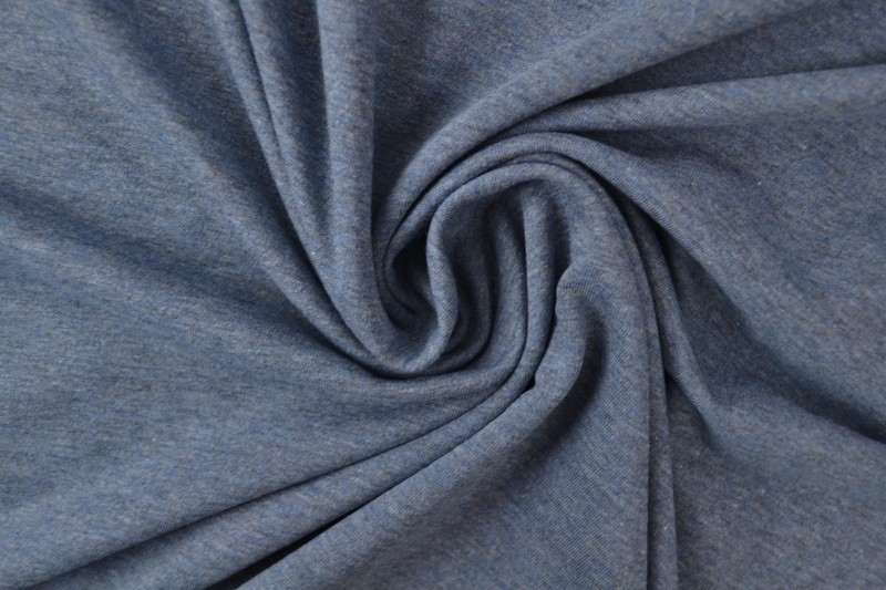 French Terry jeans foncé mélangé