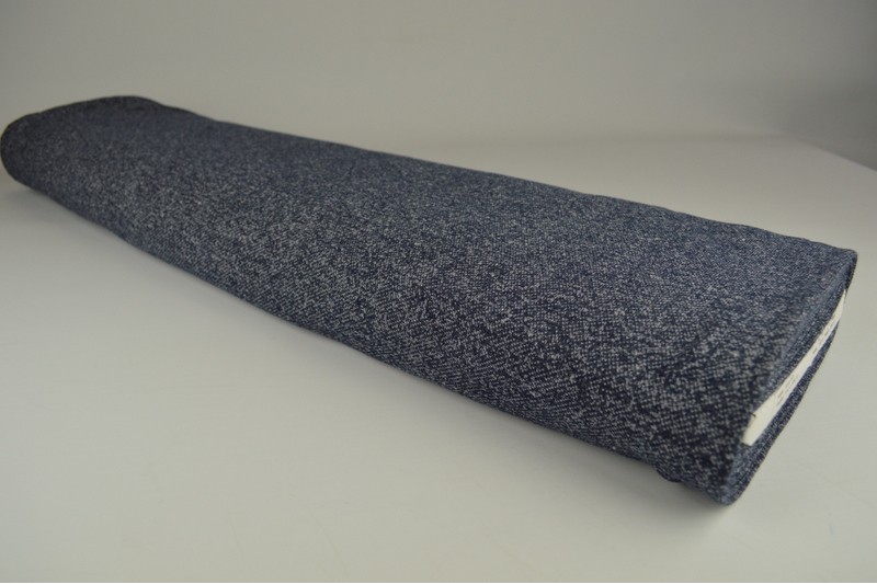 French Terry Chiné viscose marine, rouleau