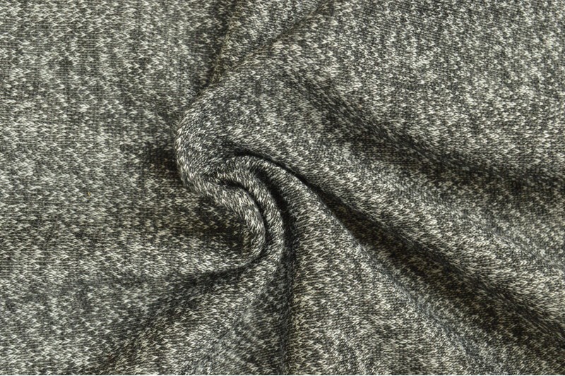 French Terry Chiné viscose noir