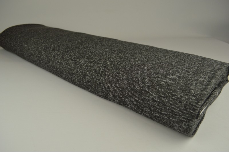 French Terry Chiné viscose noir, rouleau