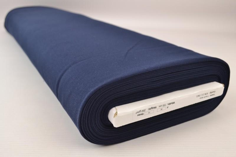 French Terry navy, rouleau