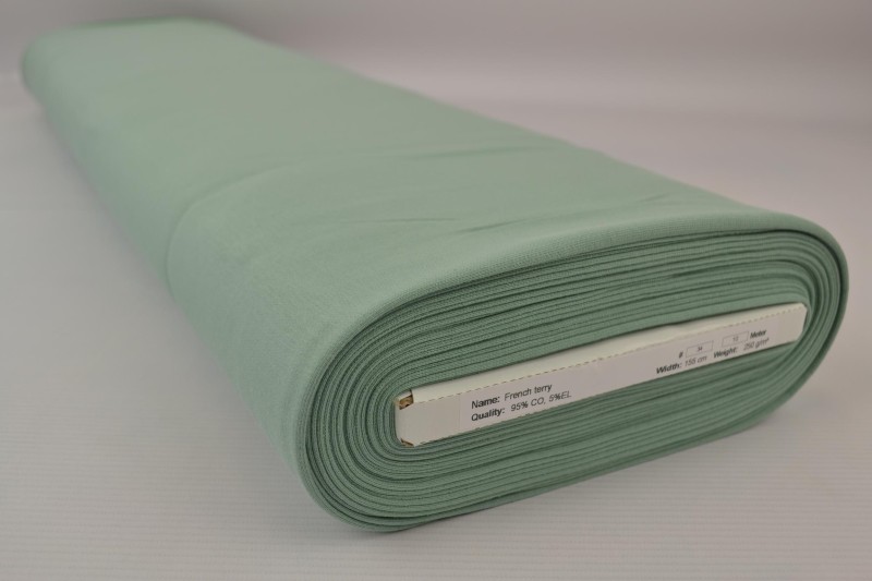 French Terry vieux vert, rouleau