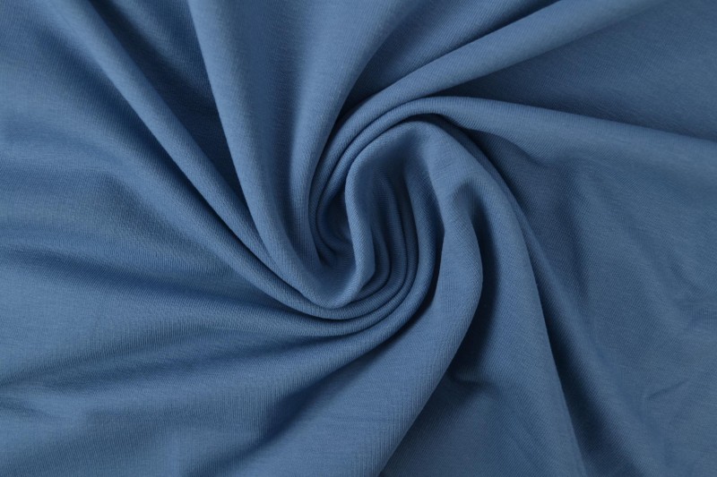 French Terry bleu acier