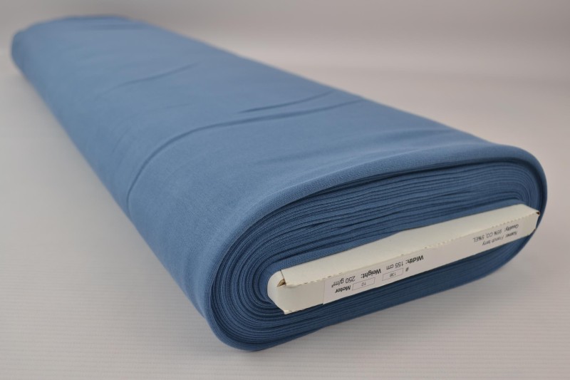 French Terry bleu acier, rouleau