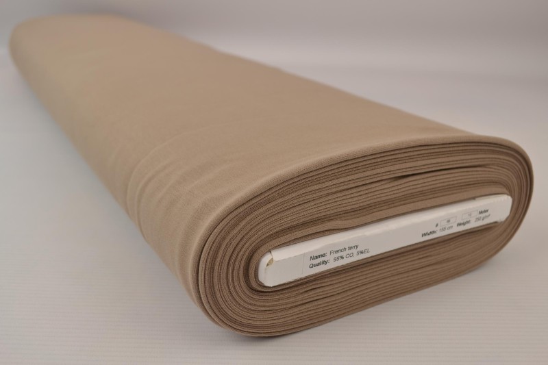 French Terry taupe, rouleau