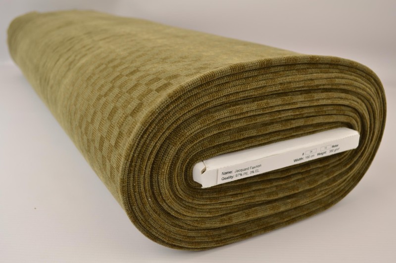 Jacquard Fashion vert vintage, rouleau