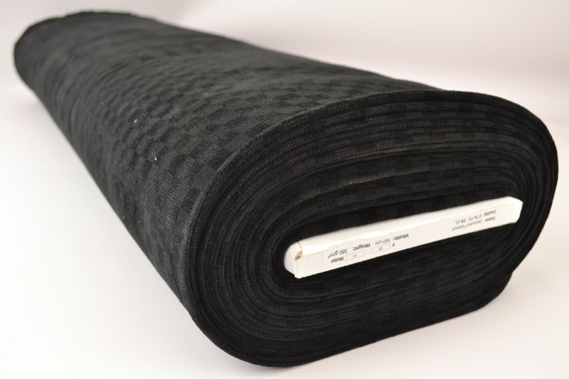 Jacquard Fashion noir, rouleau