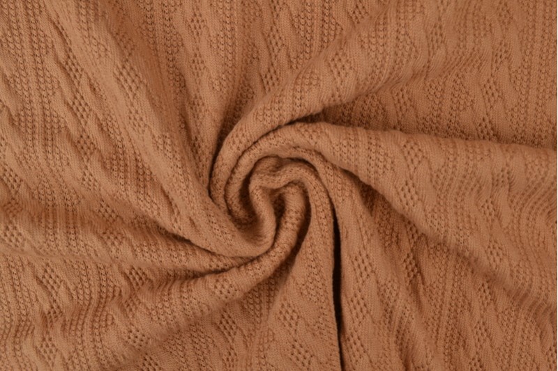 Jacquard Torsade jacquard en tricot torsadé beige