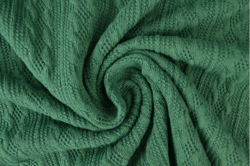 Jacquard Torsade jacquard en tricot torsadé vert foncé