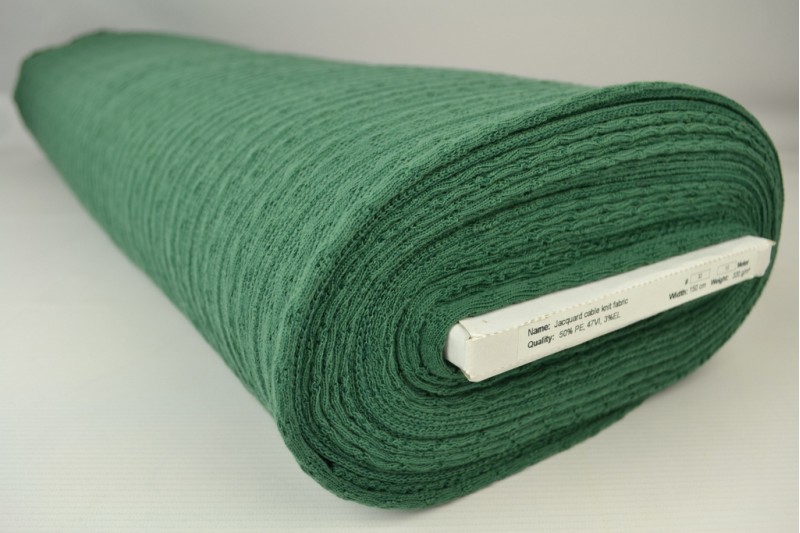 Jacquard Torsade jacquard en tricot torsadé vert foncé, rouleau