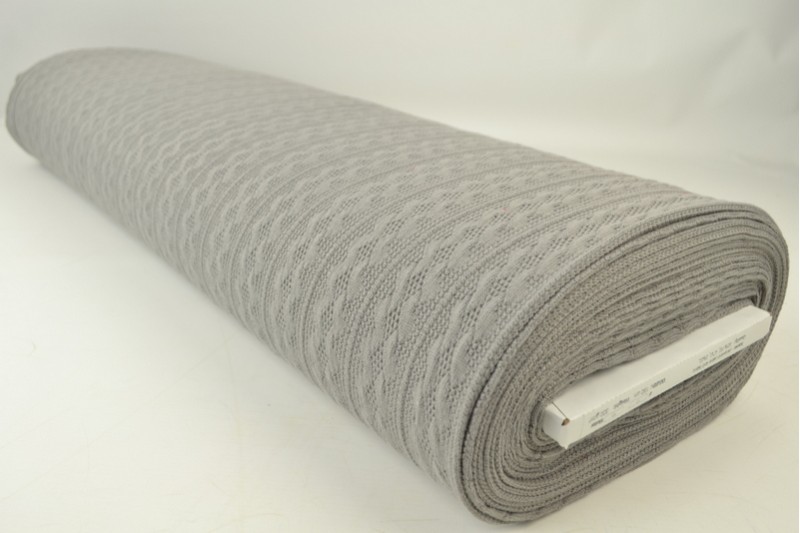 Jacquard Torsade jacquard tricoté en torsade gris foncé, rouleau
