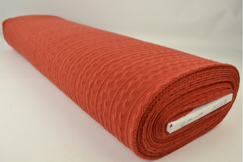 Jacquard Torsade jacquard tricoté en torsade cuivre, rouleau
