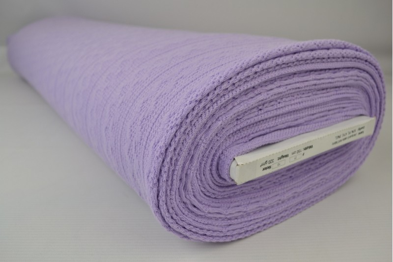 Jacquard Torsade jacquard tricoté en torsade lavande, rouleau