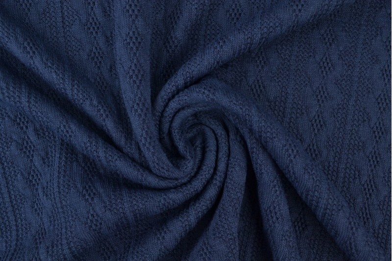 Jacquard Torsade jacquard tricoté en torsade navy