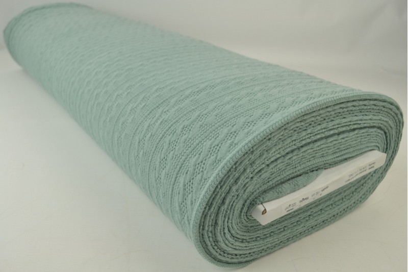 Jacquard Torsade jacquard tricoté en torsade vieux vert, rouleau