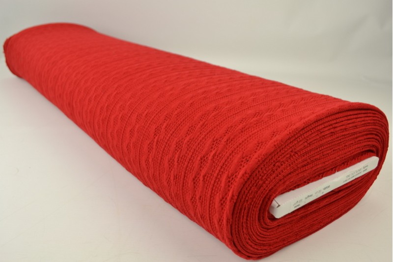 Jacquard Torsade jacquard tricoté en torsade rouge, rouleau