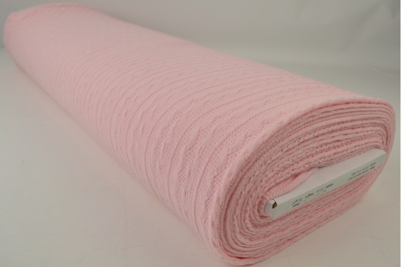 Jacquard Torsade jacquard tricoté en torsade rose, rouleau