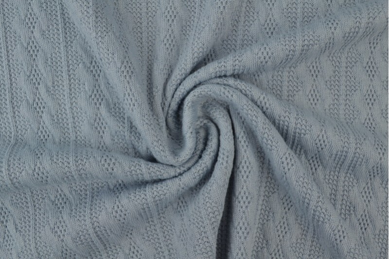 Jacquard Torsade jacquard tricoté en torsade gris argent