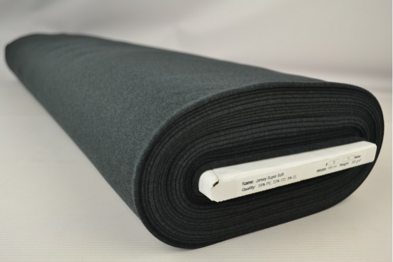Jersey Supersoft anthracite, rouleau