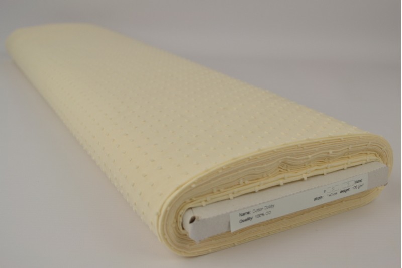 Coton Dobby beige, rouleau