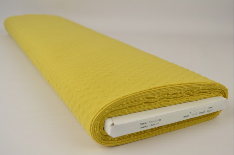 Coton Dobby jaune, rouleau