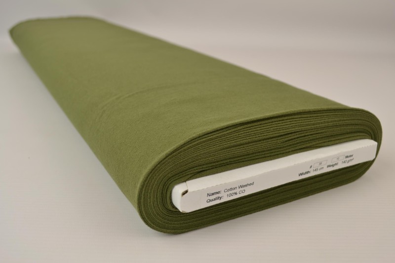 Coton Lavé coton lavé vert mousse, rouleau