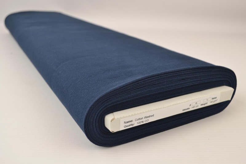 Coton Lavé coton lavé bleu marine, rouleau