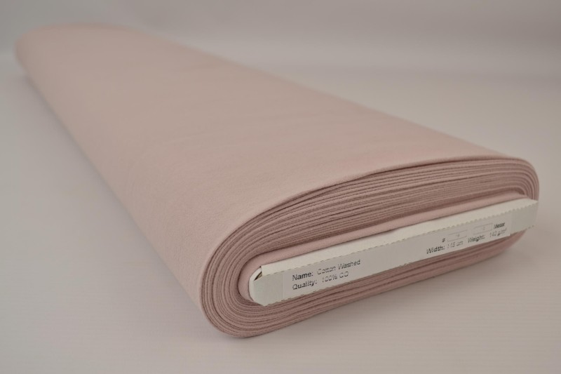 Coton Lavé coton lavé vieux rose, rouleau
