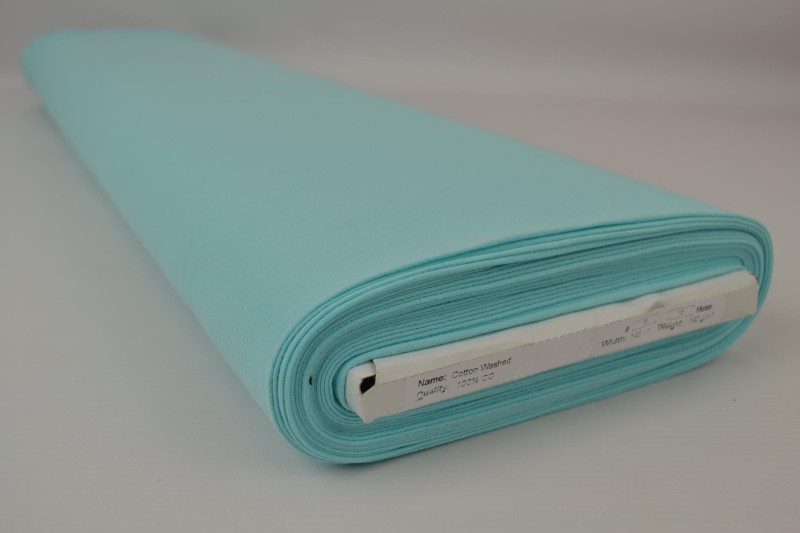 Coton Lavé coton lavé turquoise, rouleau