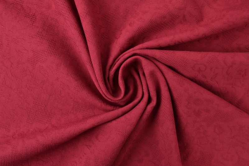 Jacquard de Coton bordeaux
