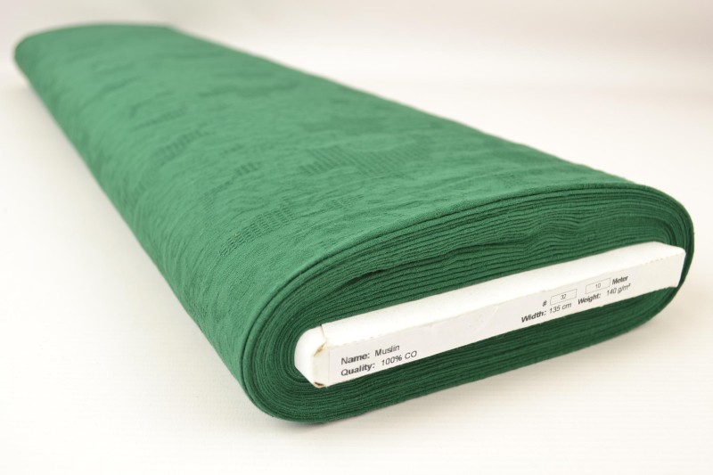 Jacquard de Coton vert foncé, rouleau