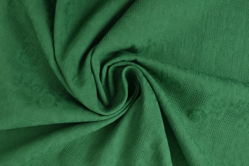 Jacquard de Coton vert foncé