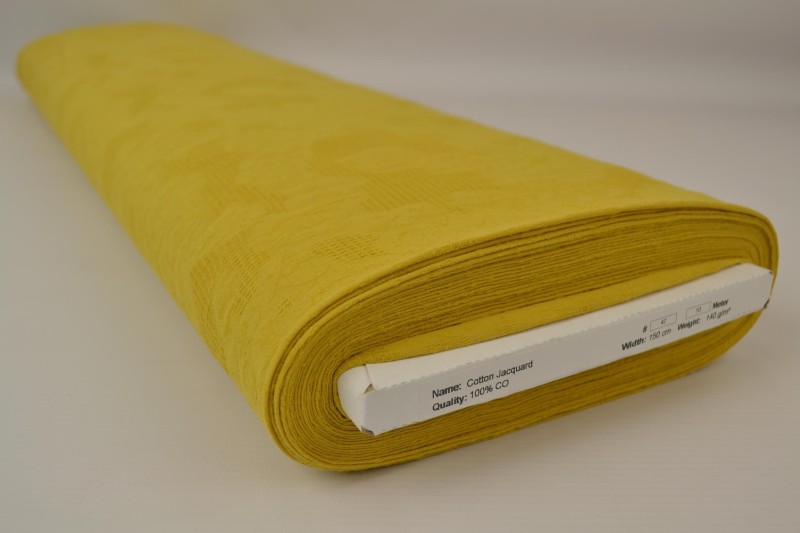 Jacquard de Coton jaune, rouleau