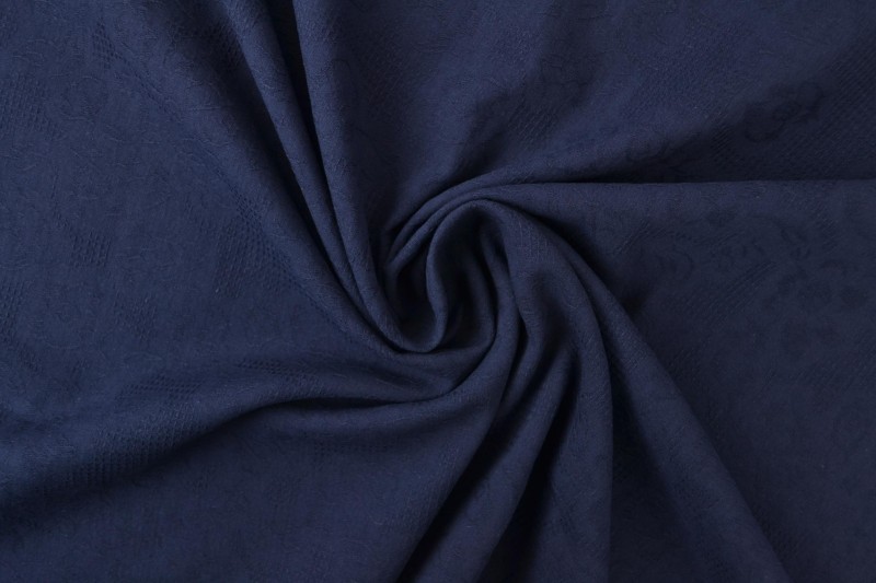 Jacquard de Coton bleu marine