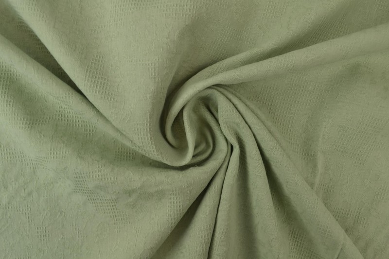 Jacquard de Coton vieux vert