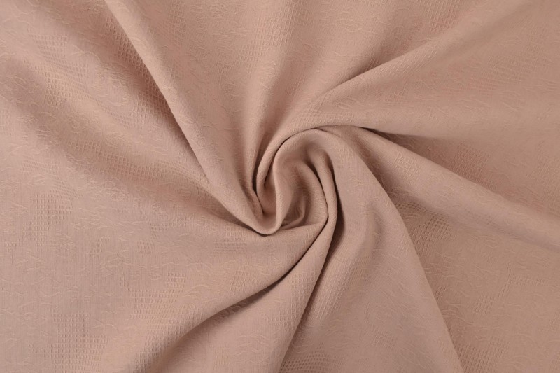 Jacquard de Coton vieux rose