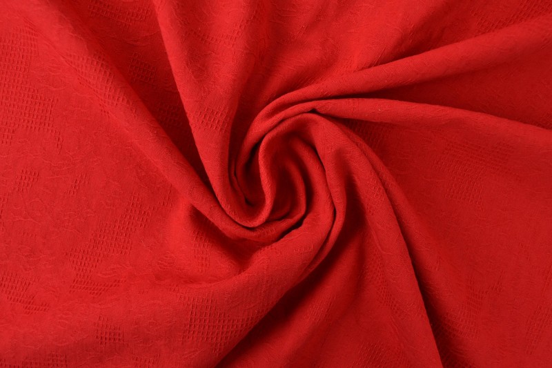 Jacquard de Coton rouge