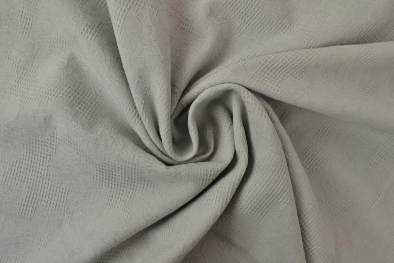 Jacquard de Coton gris argenté