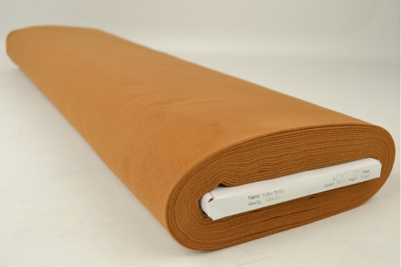 Molleton de Coton jaune ocre foncé, rouleau