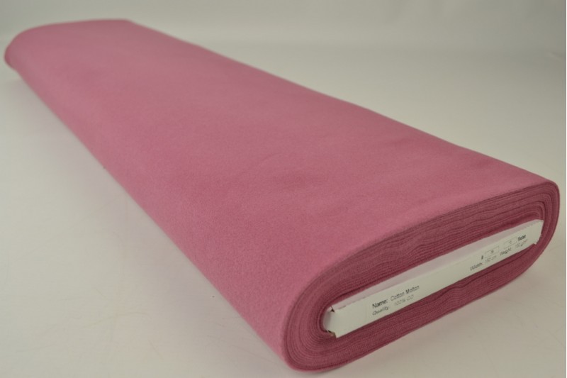 Molleton de Coton vieux rose foncé, rouleau