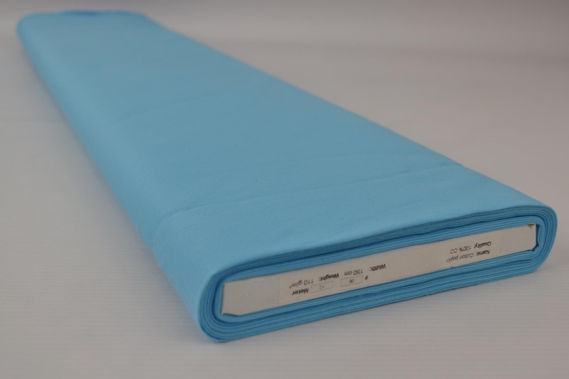 Popeline de Coton popeline de coton bleu aqua, rouleau