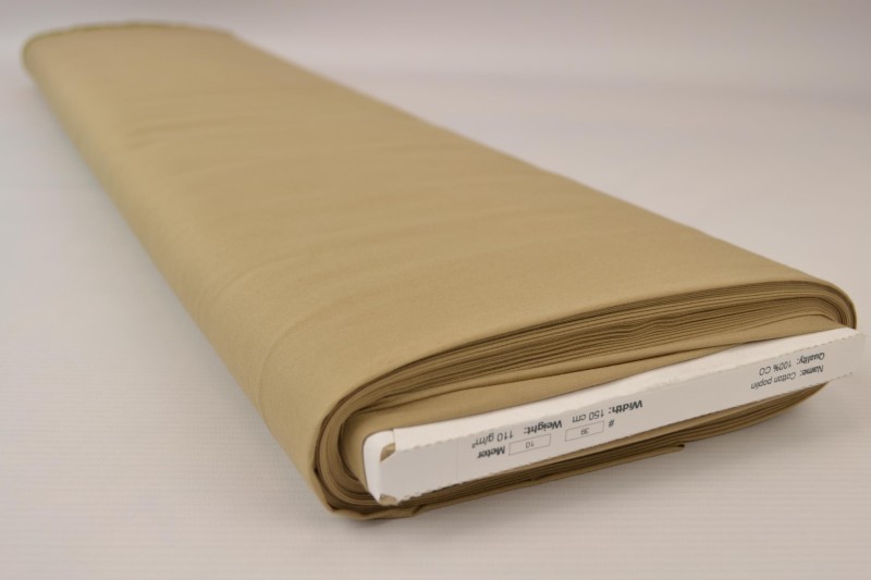 Popeline de Coton popeline de coton beige, rouleau