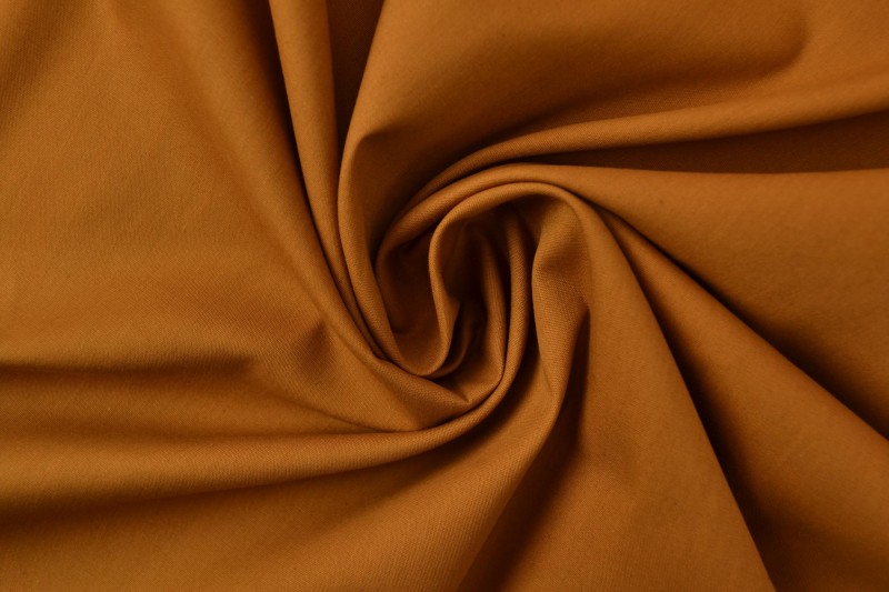 Popeline de Coton popeline de coton jaune ocre foncé
