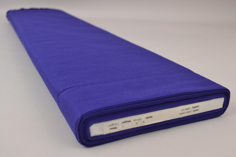 1 mètre popeline bleu foncé