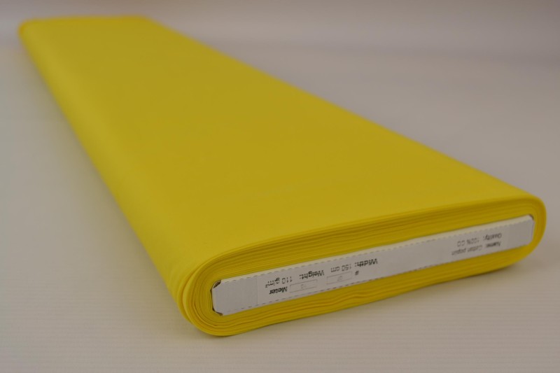 2 mètres popeline de coton jaune